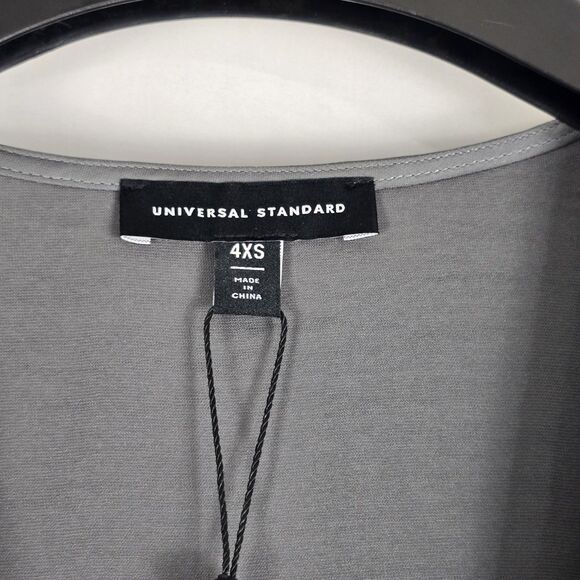 Universal Standard Cindy Satin V-Neck Maxi Dress Sedona Sage 4XS (0-00) - Picture 4 of 10